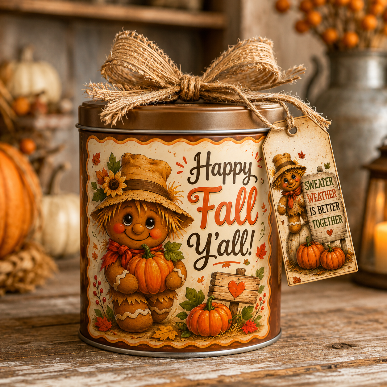 Fall Gingerbread Scarecrow Canvas Cut Bundle | DIY Craft & Home Decor Collection (23 Pieces)