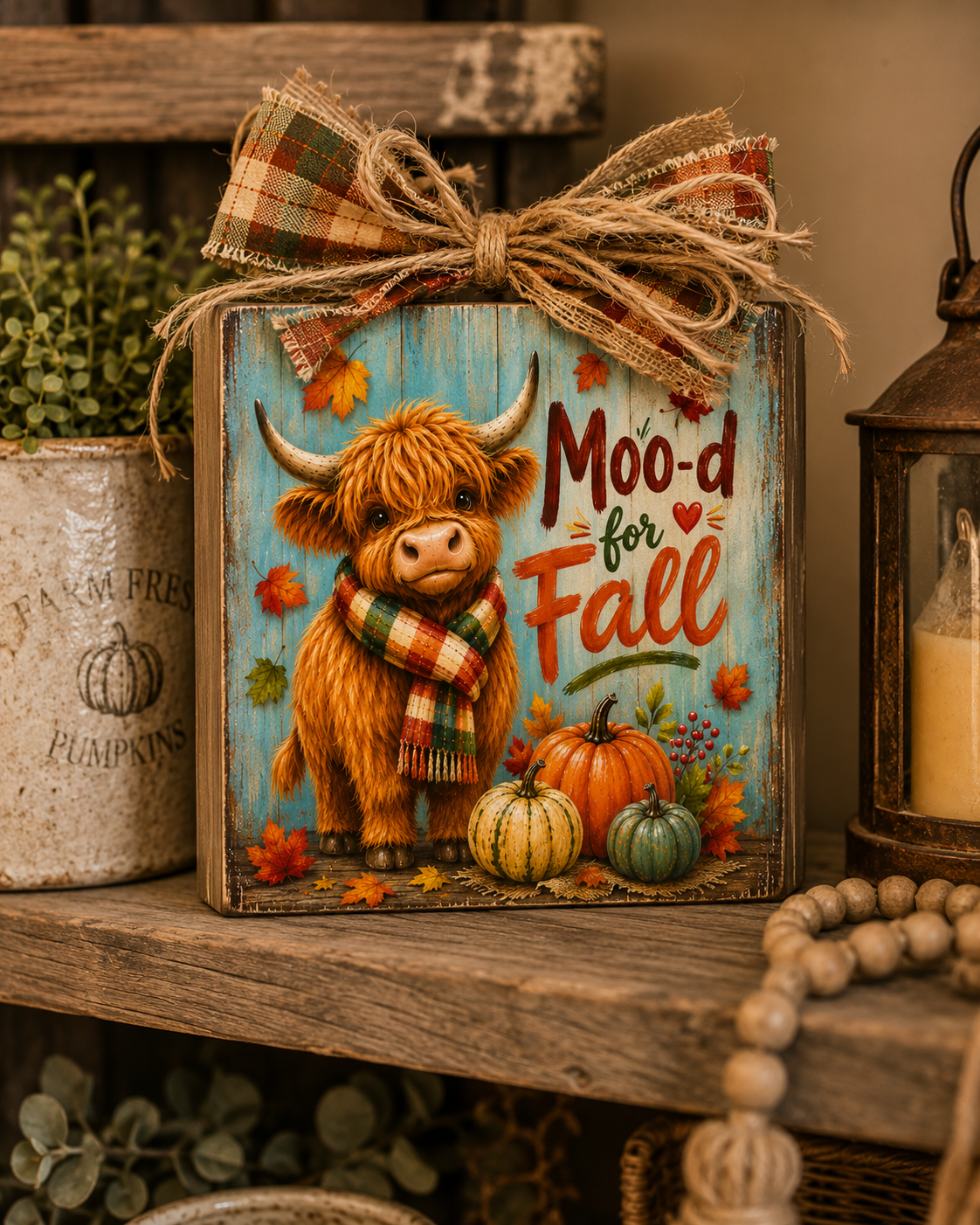 Highland Cow Fall Canvas Bundle | Pumpkin Farmhouse DIY Canvas Cuts | Autumn Rustic Decor Collection