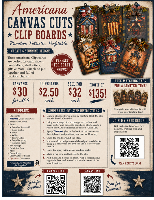 FREE Americana Clipboard Project Guide