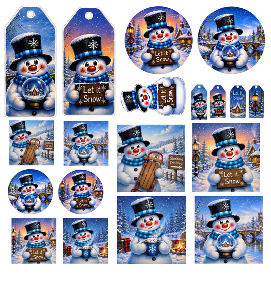 Bundle of Snowman Snowmen  Winter  DIY Canvas  | DIY Canvas Cuts Projects