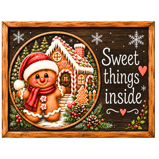 Gingerbread Christmas Sweet Things Fine Art Canvas Gingerbread House Print