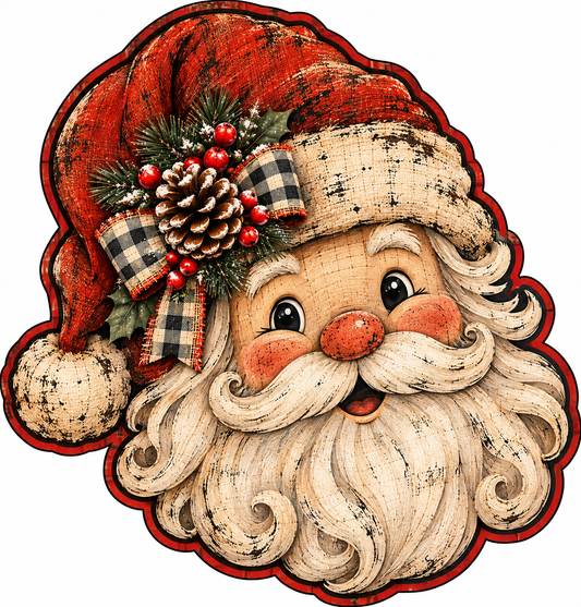 Distressed Santa Claus Door Hanger Christmas Canvas Cut - 16" Winter Canvas for DIY Door Hanger (Copy)