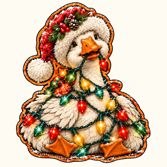 Christmas Goose Door Hanger Canvas Cut - 16" Winter Canvas for DIY Door Hanger
