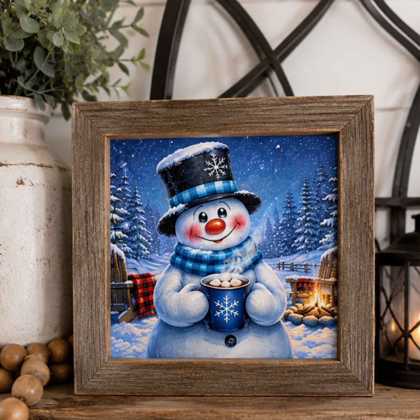Snowman Collection 25 Winter Snowman 4x4" DIY Canvas Bundle | Premium Artist Canvas | DIY Canvas Cuts