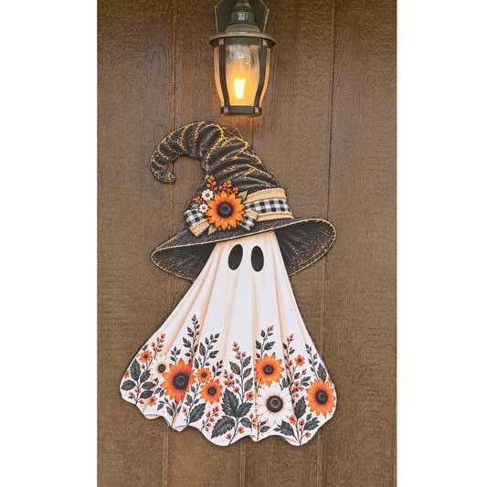 Halloween Ghost DIY Project Fine Art Canvas - Just Cut and Glue DIY Project - Craft Shows