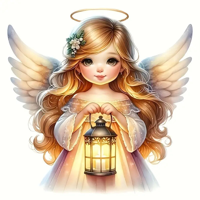 Angel with Lantern Fabric Canvas