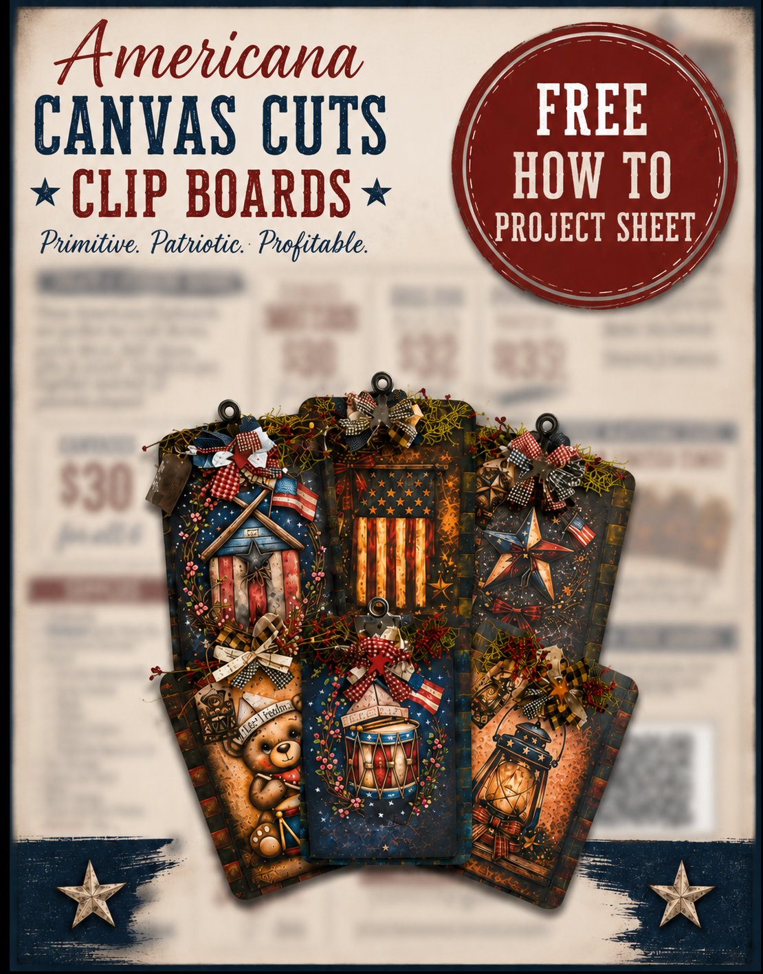 FREE Americana Clipboard Project Guide