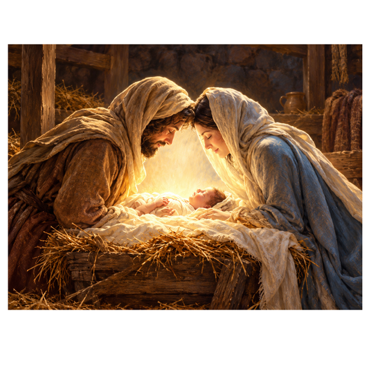 Real Nativity - Fine Art Canvas - Christmas Religious Print