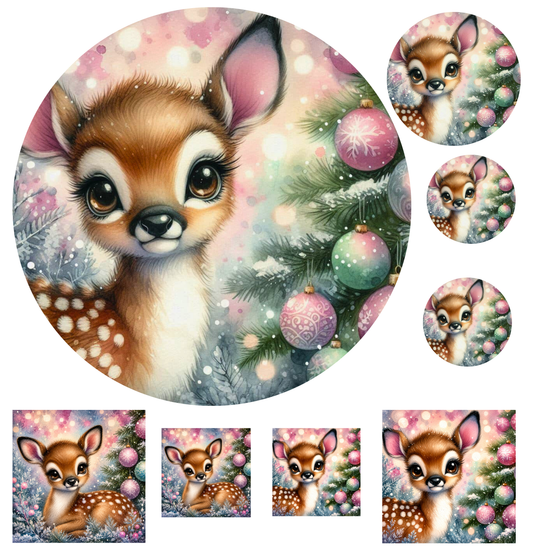 Bundle - 18" Rose Gold Christmas Reindeer Canvas - 8 pieces - DIY Project - Crafting (Copy)