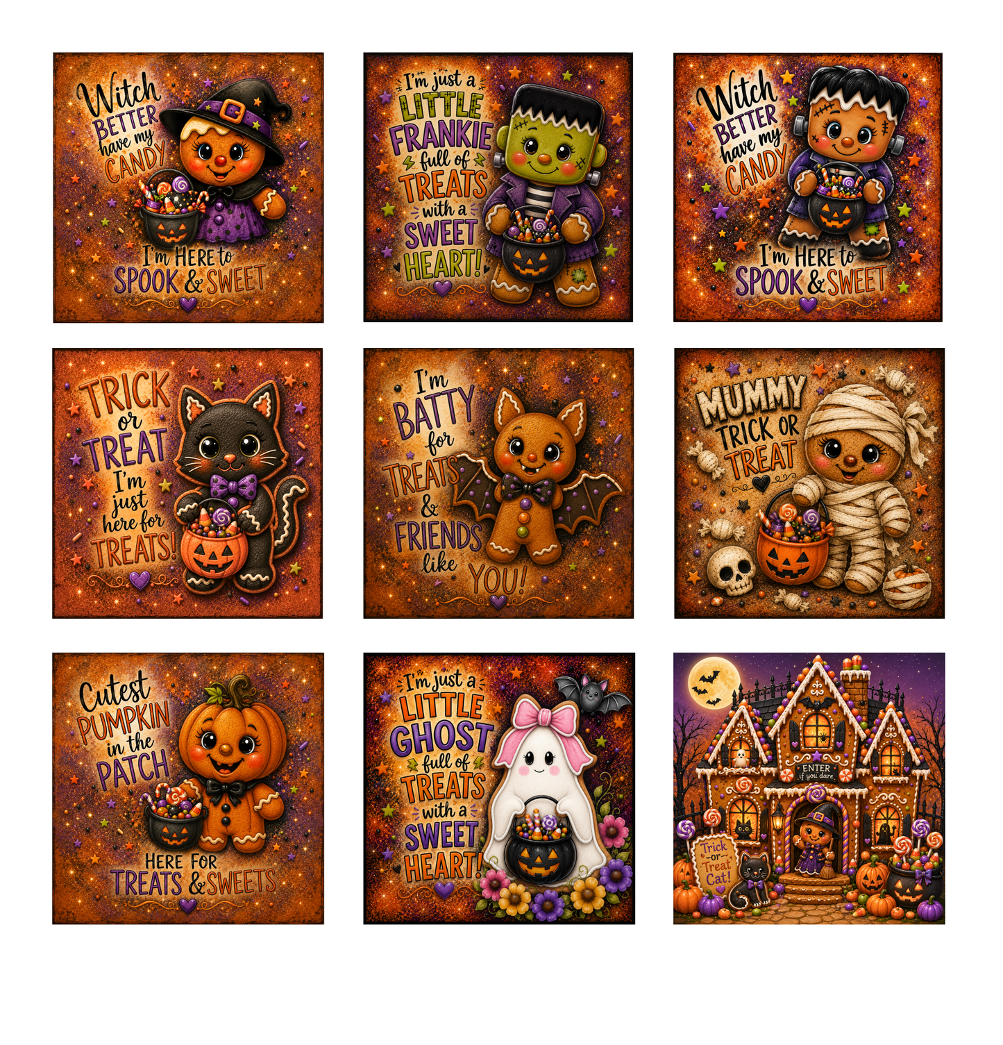 Halloween Gingerbread Launch Bundle | 29 Premium Canvas Prints | Limited-Time Introductory Offer