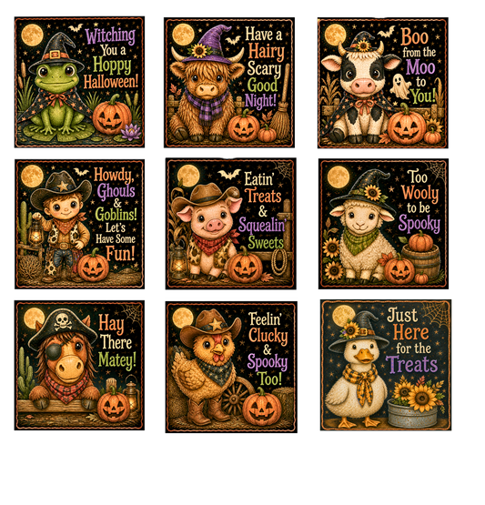 Farm Animal Halloween Canvas Prints Bundle 50% off Special ($64 value)